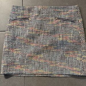 LOFT Multicolor Tweed Mini Skirt